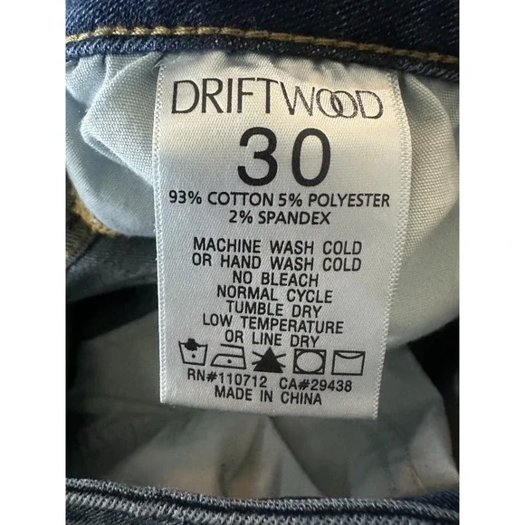 Driftwood Denim Kelly Bootcut Jeans Blue Medium Wash Cotton Blend Stretch 30 - Picture 6 of 10